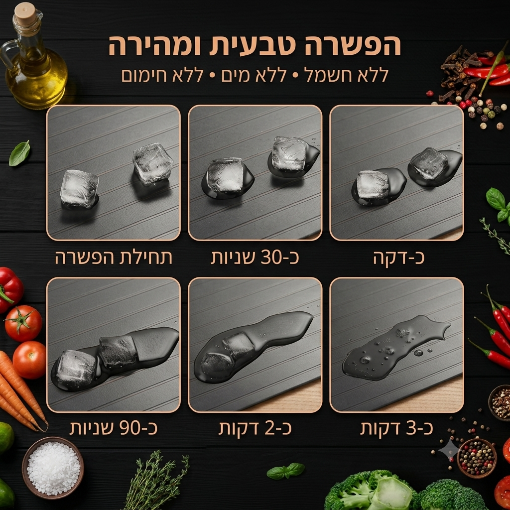 מגש אלומיניום להפשרת מזון מהירה