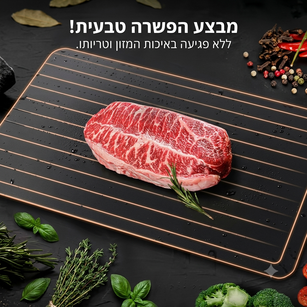 מגש אלומיניום להפשרת מזון מהירה