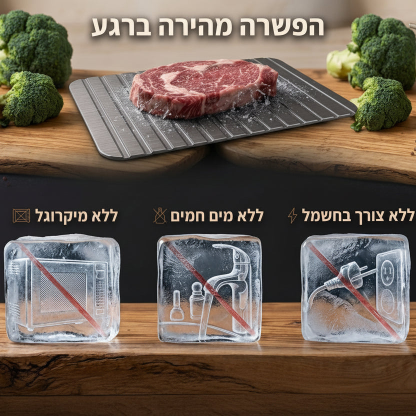 מגש אלומיניום להפשרת מזון מהירה